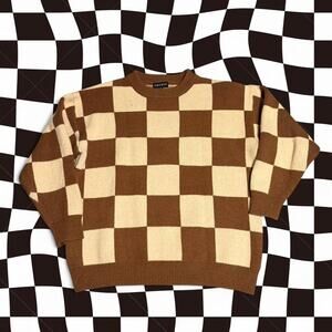 Onedna brown cream checkered